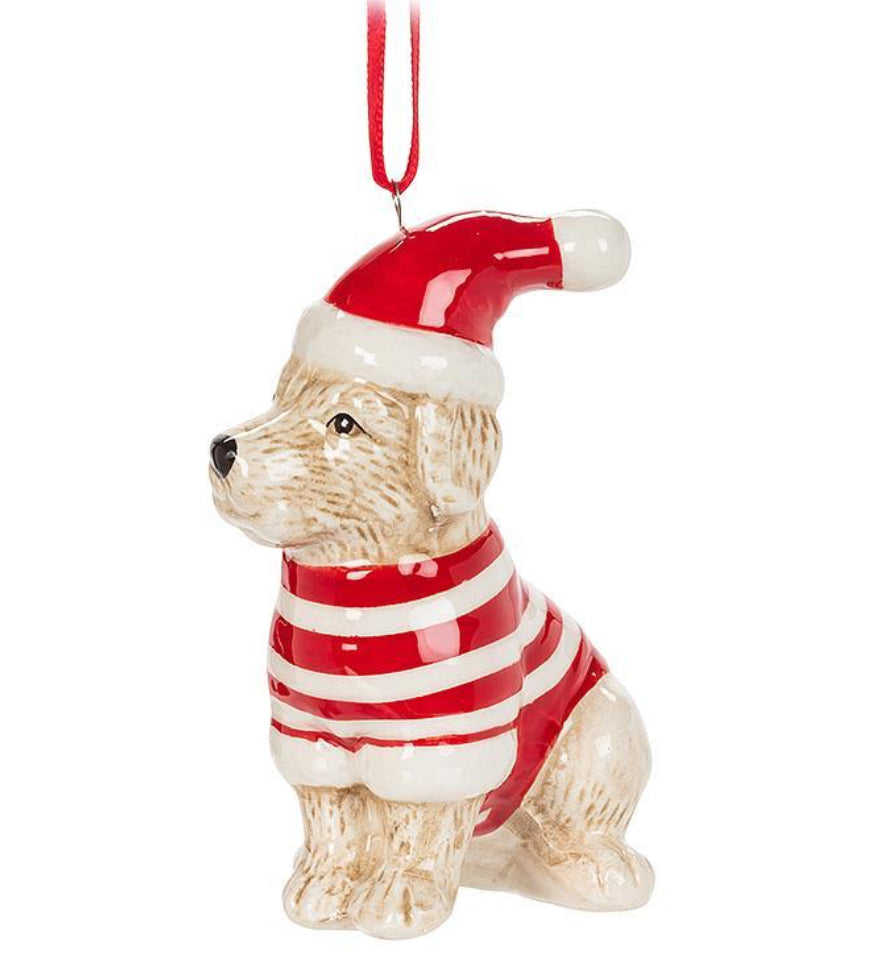 Dog in Sweater Ornament