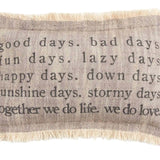 Good Days Small Throw Pillow