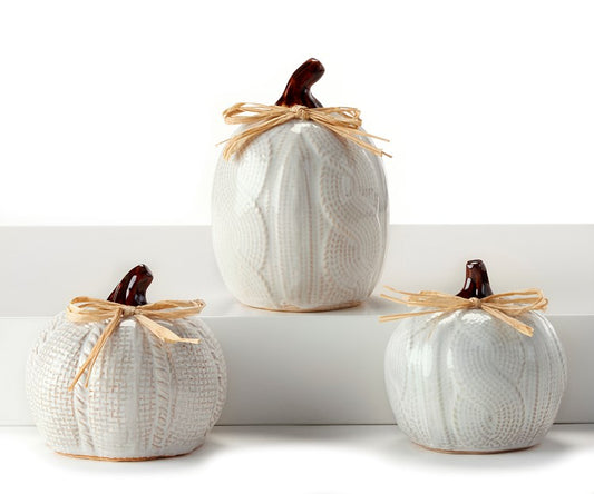 Ceramic Knit Pumpkin