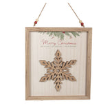 Wooden Snowflake Christmas Wall Hanging