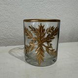 Gold Snowflake Tea light Holder