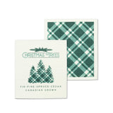 Plaid Christmas Tree Swedish Dishcloth Set of 2