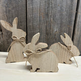 Wooden Bunny 3 Asst