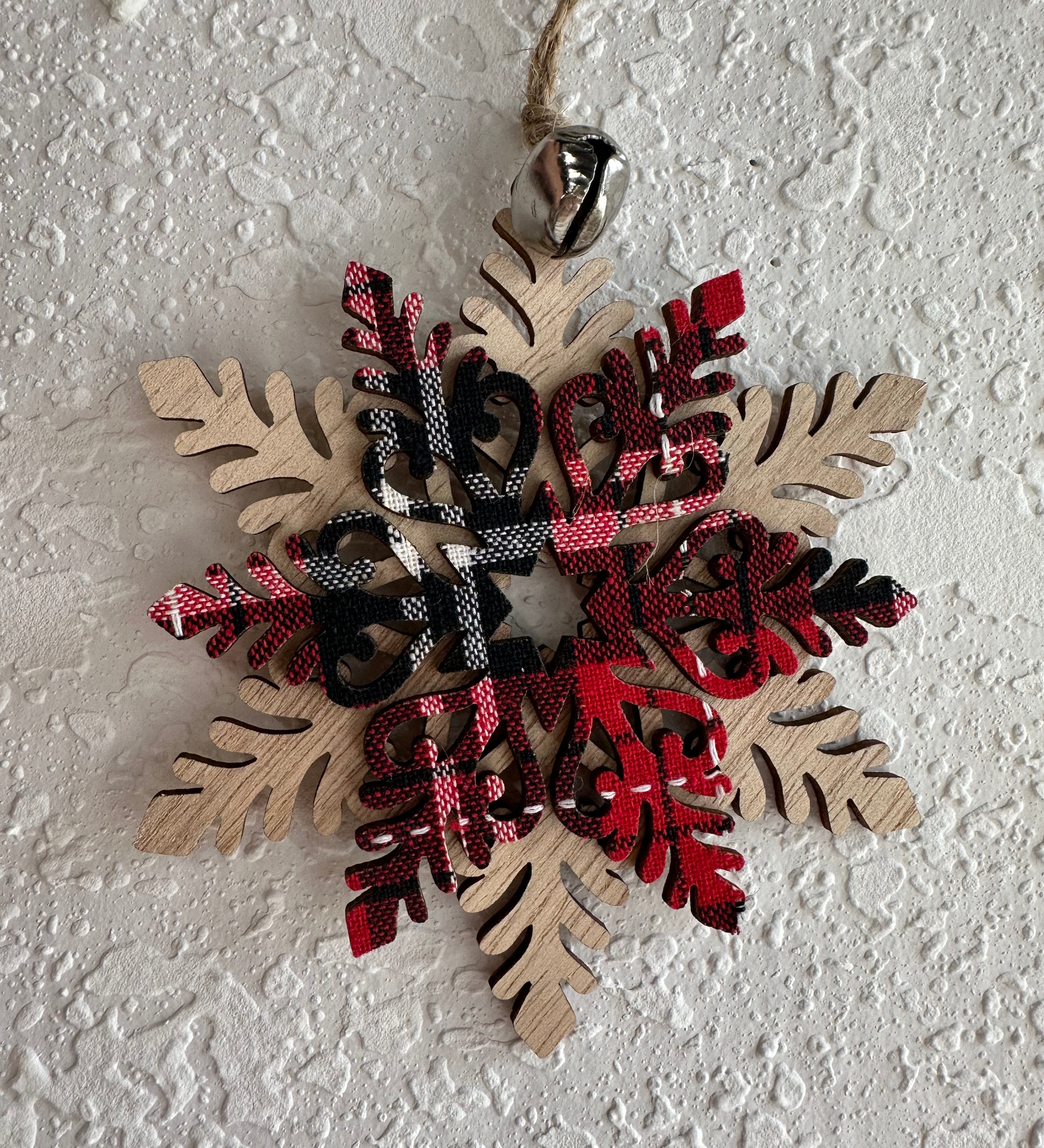 Wooden Snowflake Ornament