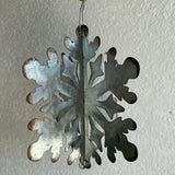 Hanging galvanized snowflake