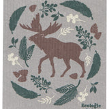 Winter Moose Swedish Dish Cloth