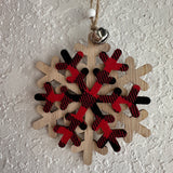 Wooden Snowflake Ornament