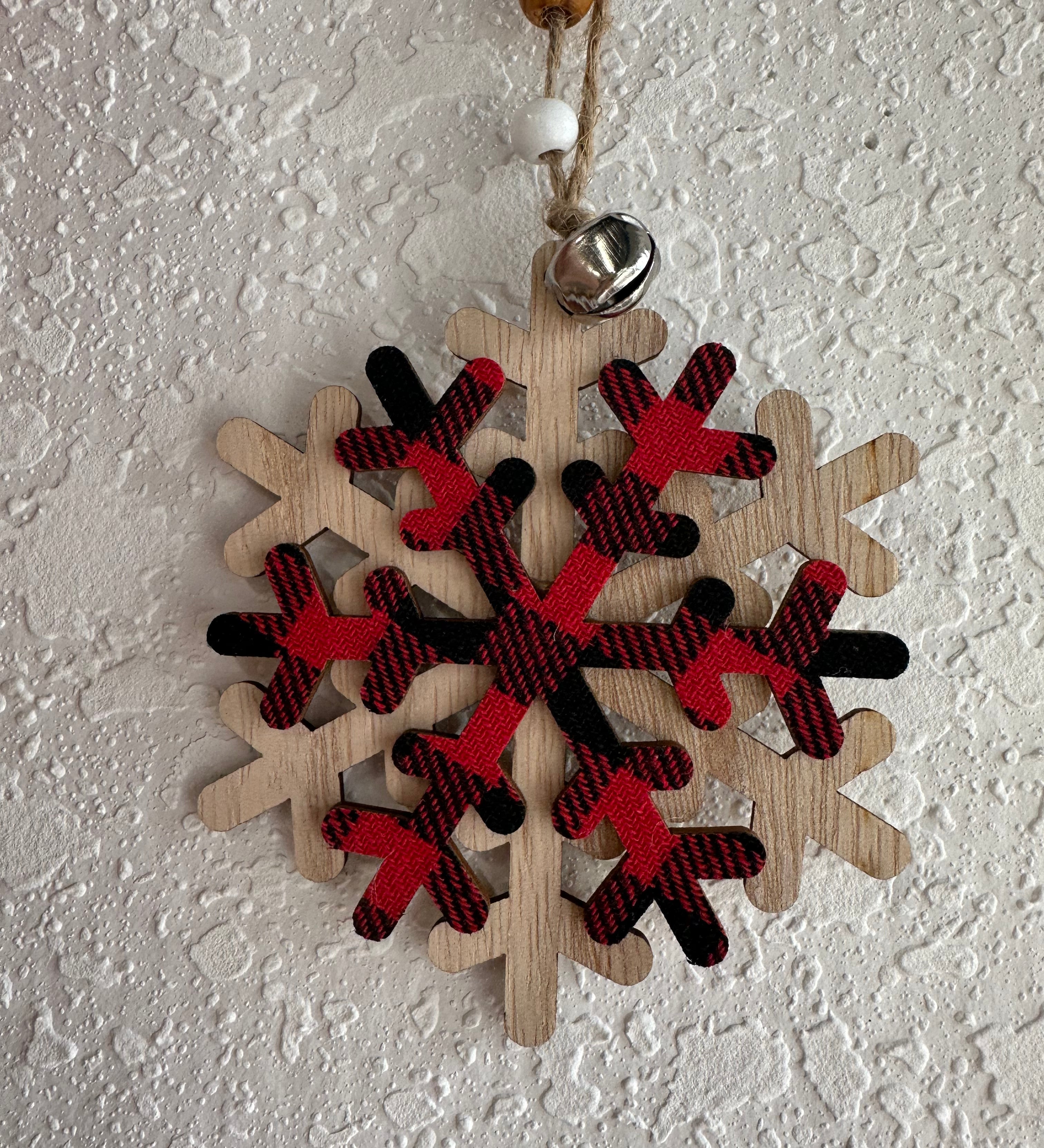 Wooden Snowflake Ornament