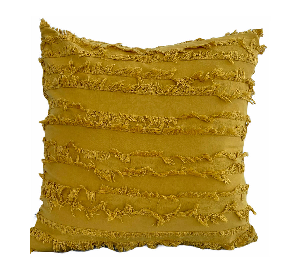 Mustard Fringe Pillow