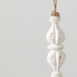 Whitewash Wooden Ornament