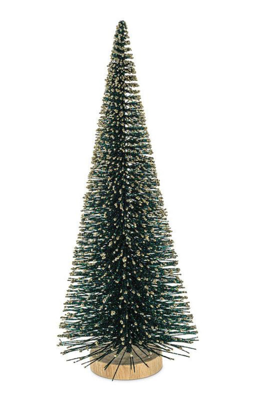 Emerald Glitter Brush Tree