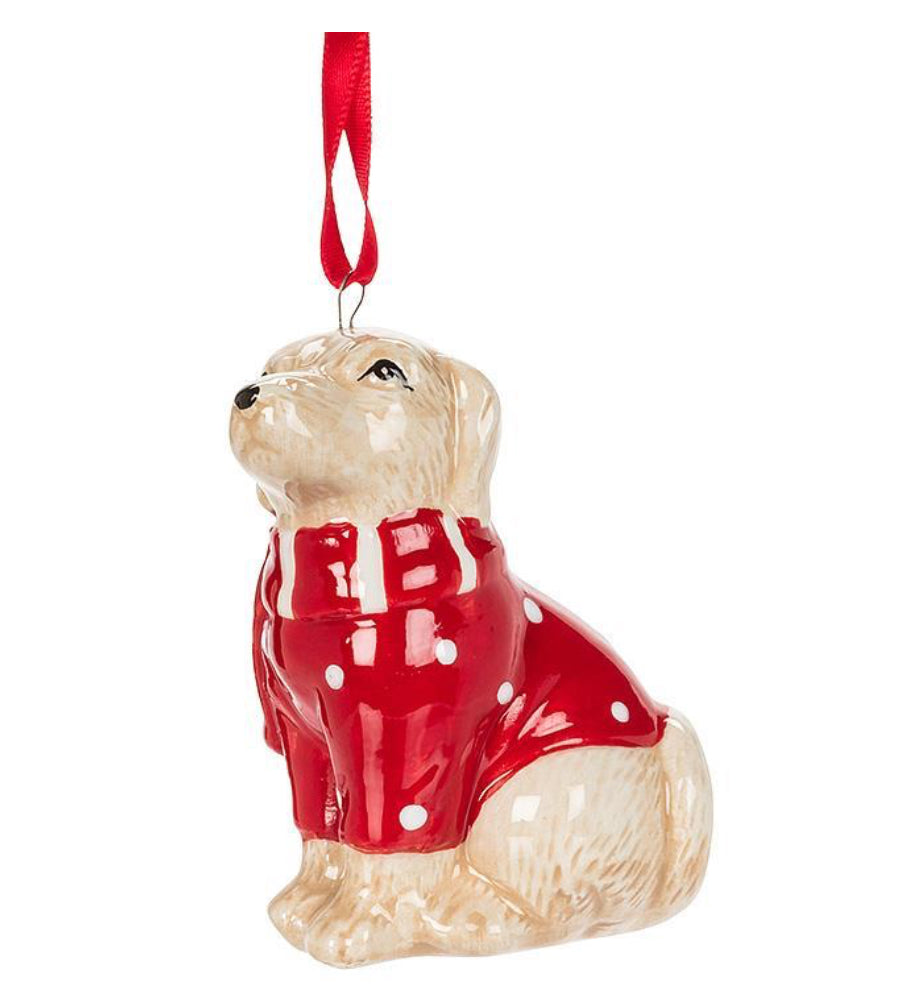 Dog in Sweater Ornament