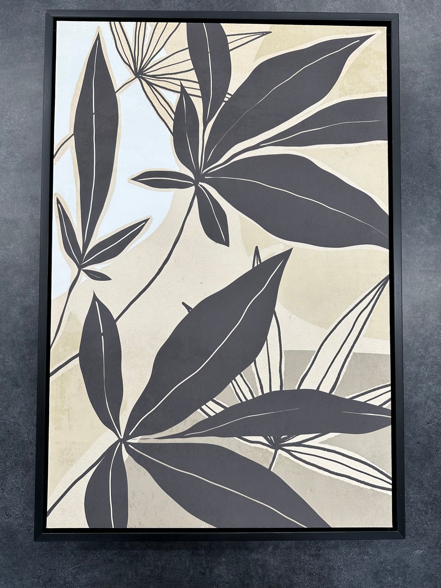 Neutral Leaf Design Canvas