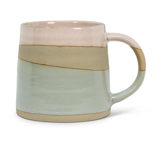 Rustic Style Mug - Pink + Blue