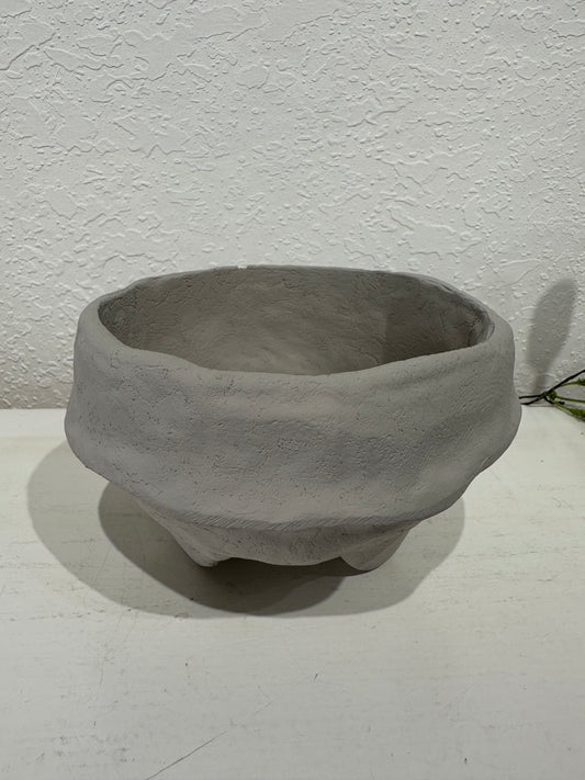 Paper Mache Bowl Grey