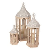 Lantern - Wood + White Detailed Top