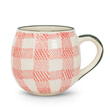 Red and White plaid Christmas Mug