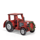 Red Tractor With Wreath