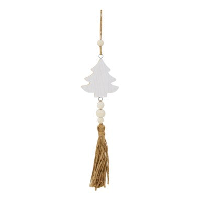 Wooden Tree Ornament with Tasslel