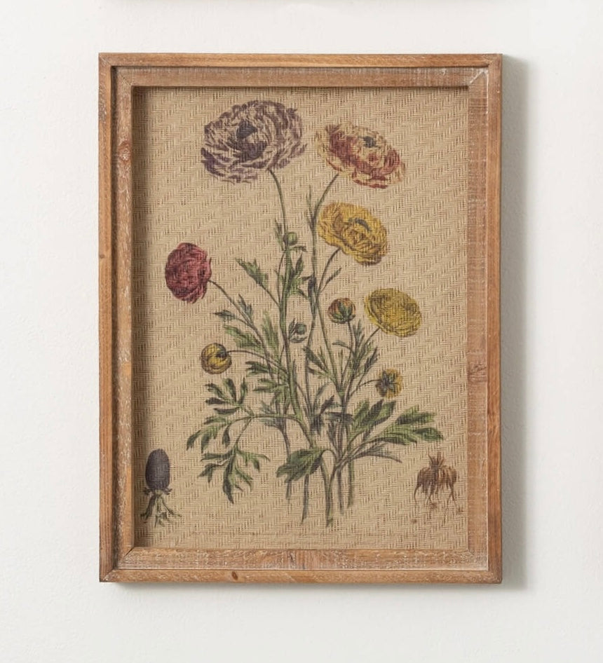 Vintage Wildflower Framed Art