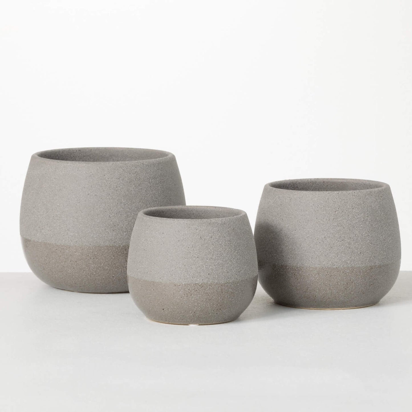 Speckled Grey Two Toned Pots