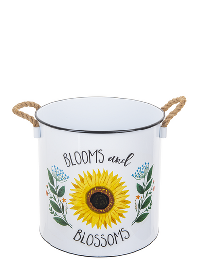 Sunflower Planter with Rope Handle