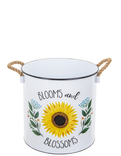 Sunflower Planter with Rope Handle