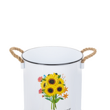 Sunflower Planter with Rope Handle