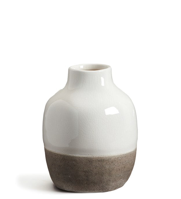 White and Brown Ceramic Vase