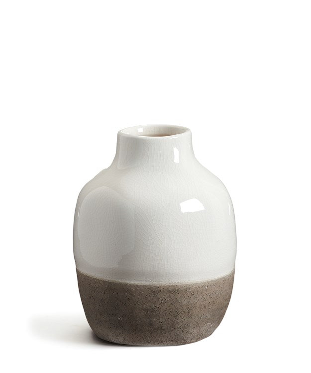 White and Brown Ceramic Vase