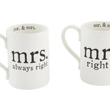 Mr. & Mrs. Coffee Mug Set