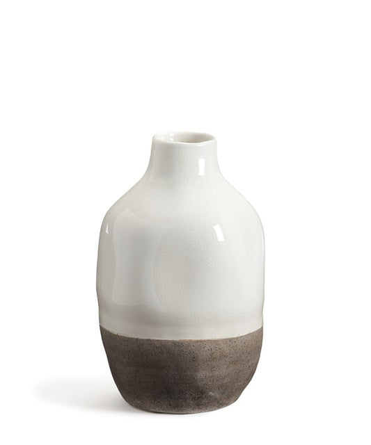 White and Brown Ceramic Vase